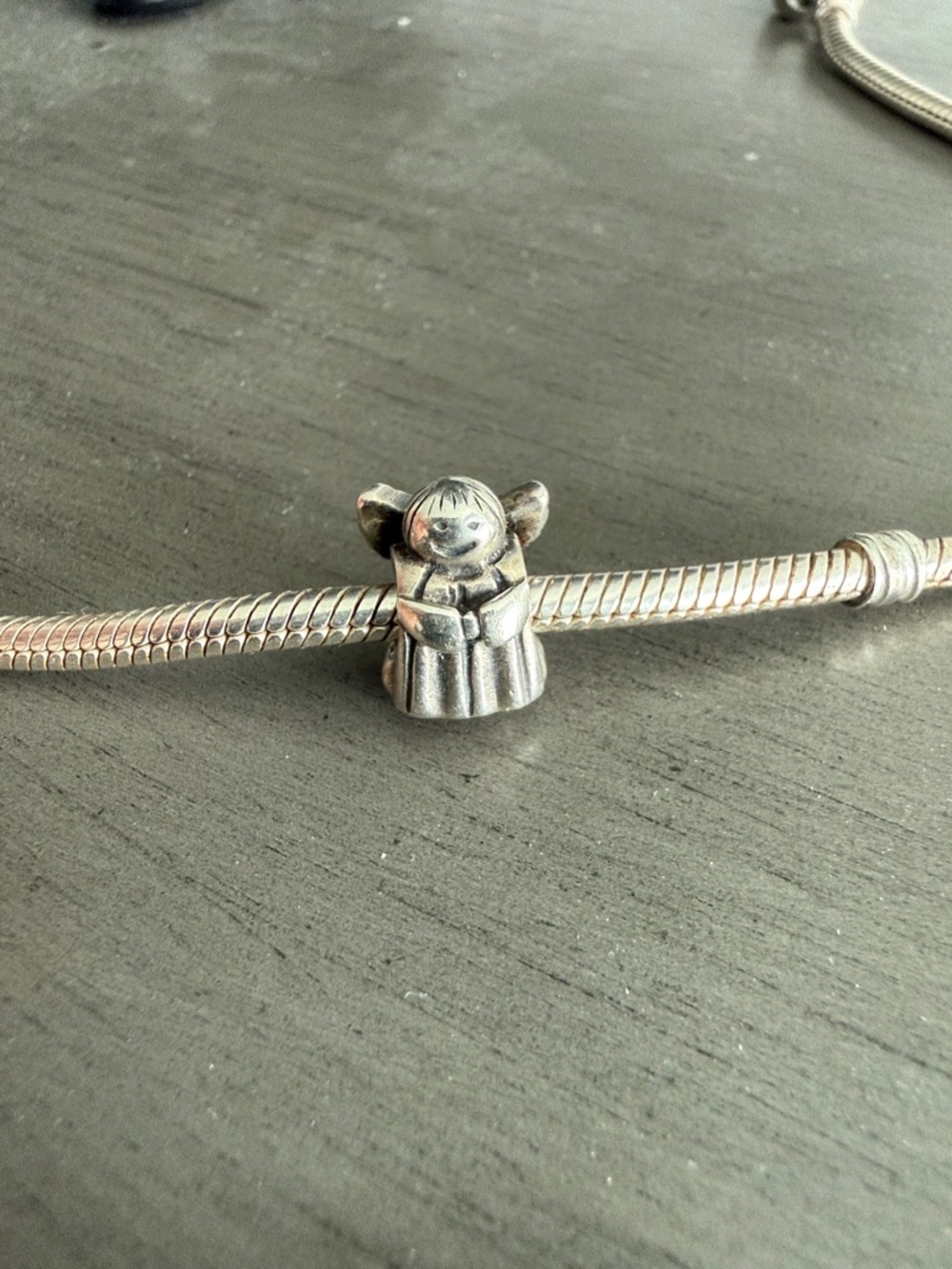 Pandora Silver Angel Charm in Metallic Silver